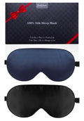 BeeVines Pure Silk Dual Eye Masks with Adjustable Strap