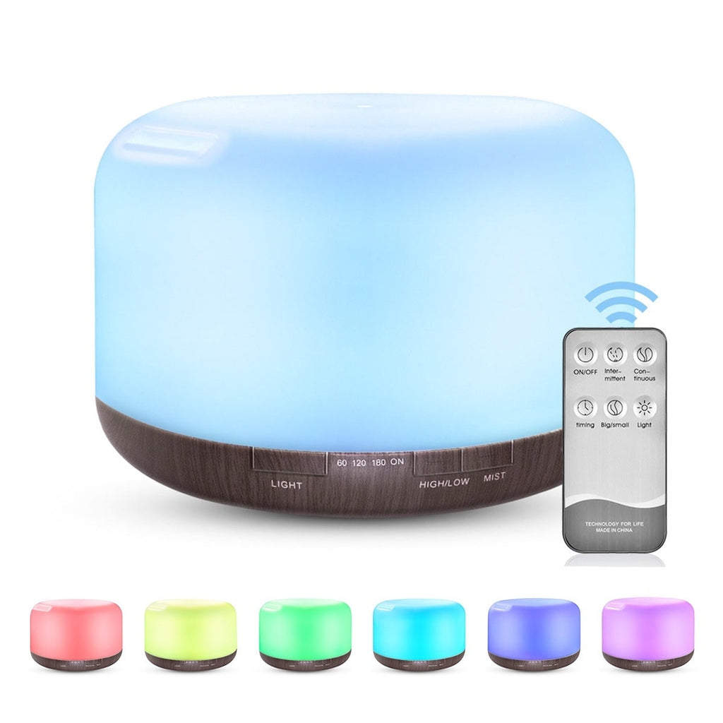Multi-Color Ultrasonic Aromatherapy Diffuser with Remote