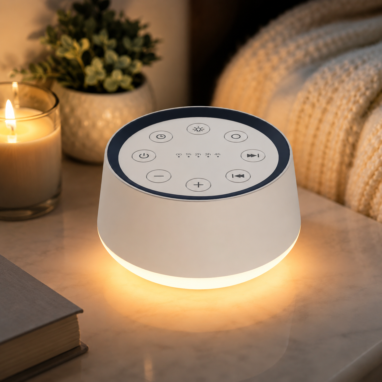 Soothing Sound Machine — 30 Noises & 12-Color Night Light for Deep Sleep
