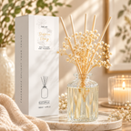 Saffron Ebony Reed Diffuser Set | 90-Day Fragrance with Real Flowers