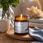 Ocean Water Soy Candle – 9 oz | Fresh Coastal Scent