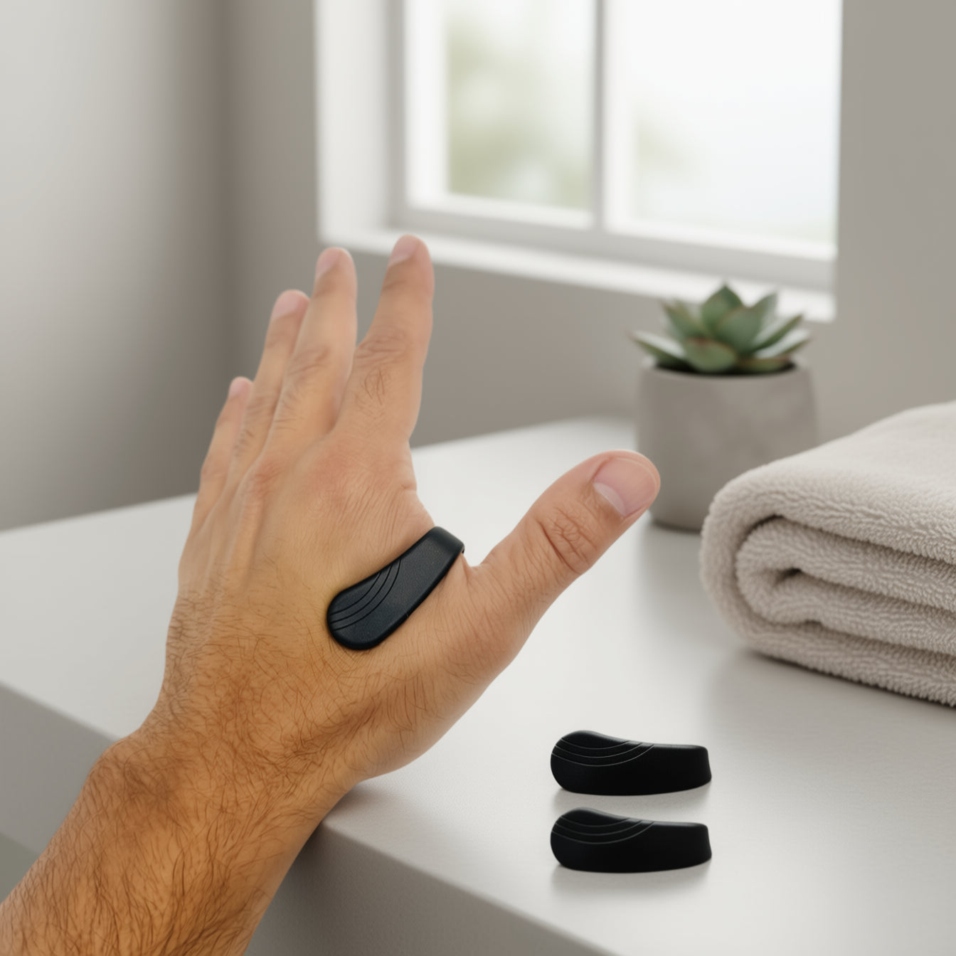 Headache & Stress Relief Acupressure Clips - Black