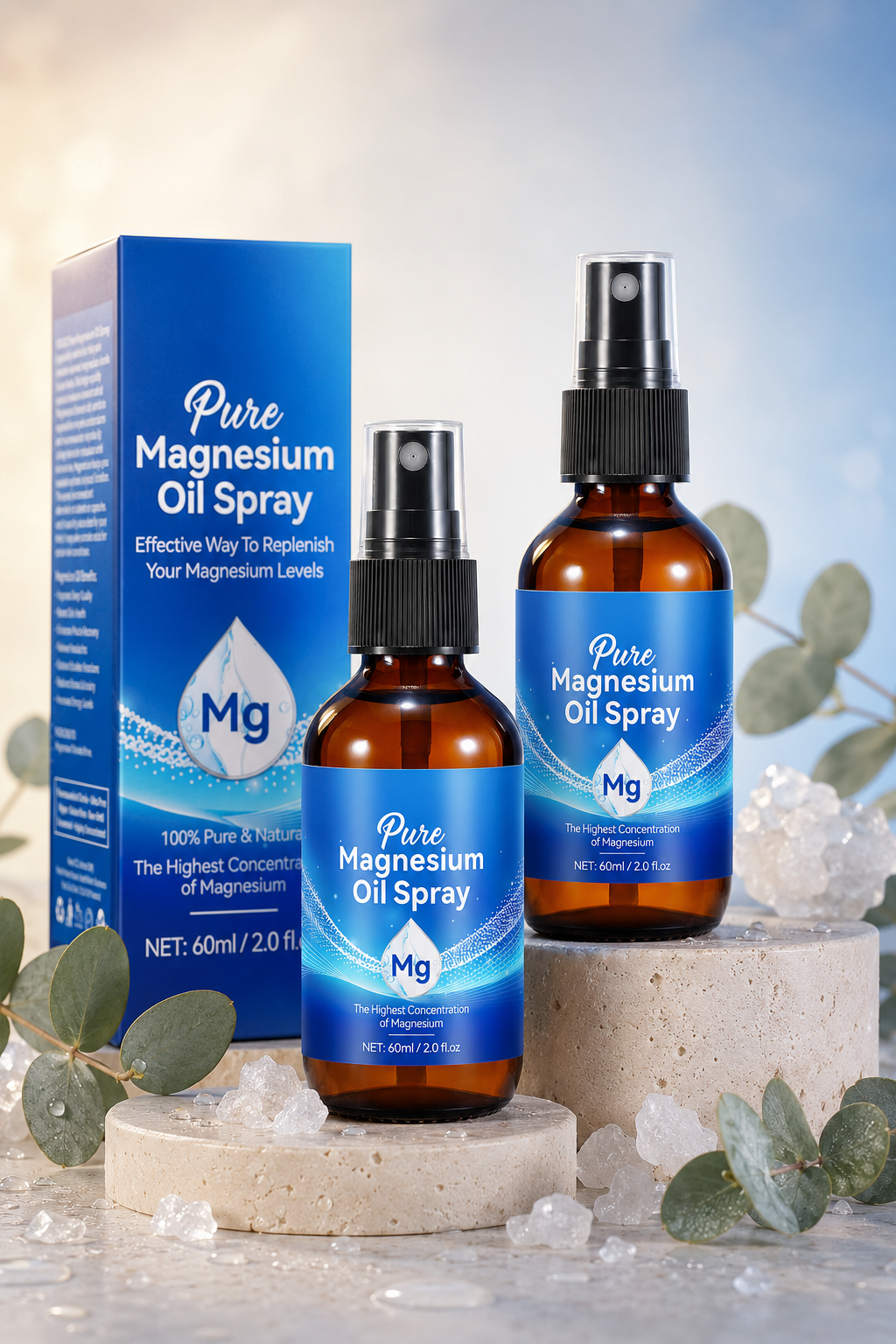 Pure Magnesium Spray - Concentrated Topical Oil, 4oz