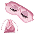 Silk Bliss Eye Mask for Travel - Soft, Breathable Pink Satin