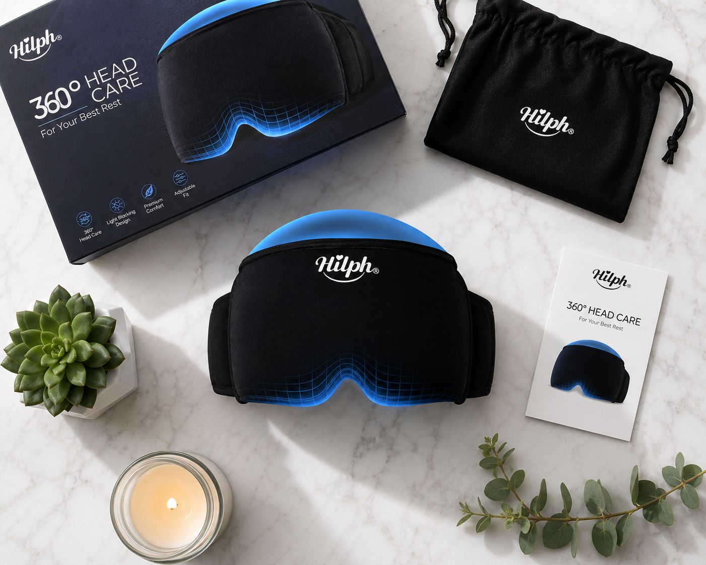 360° Migraine Relief Ice Cap — Full Head Coverage Cold & Hot Therapy