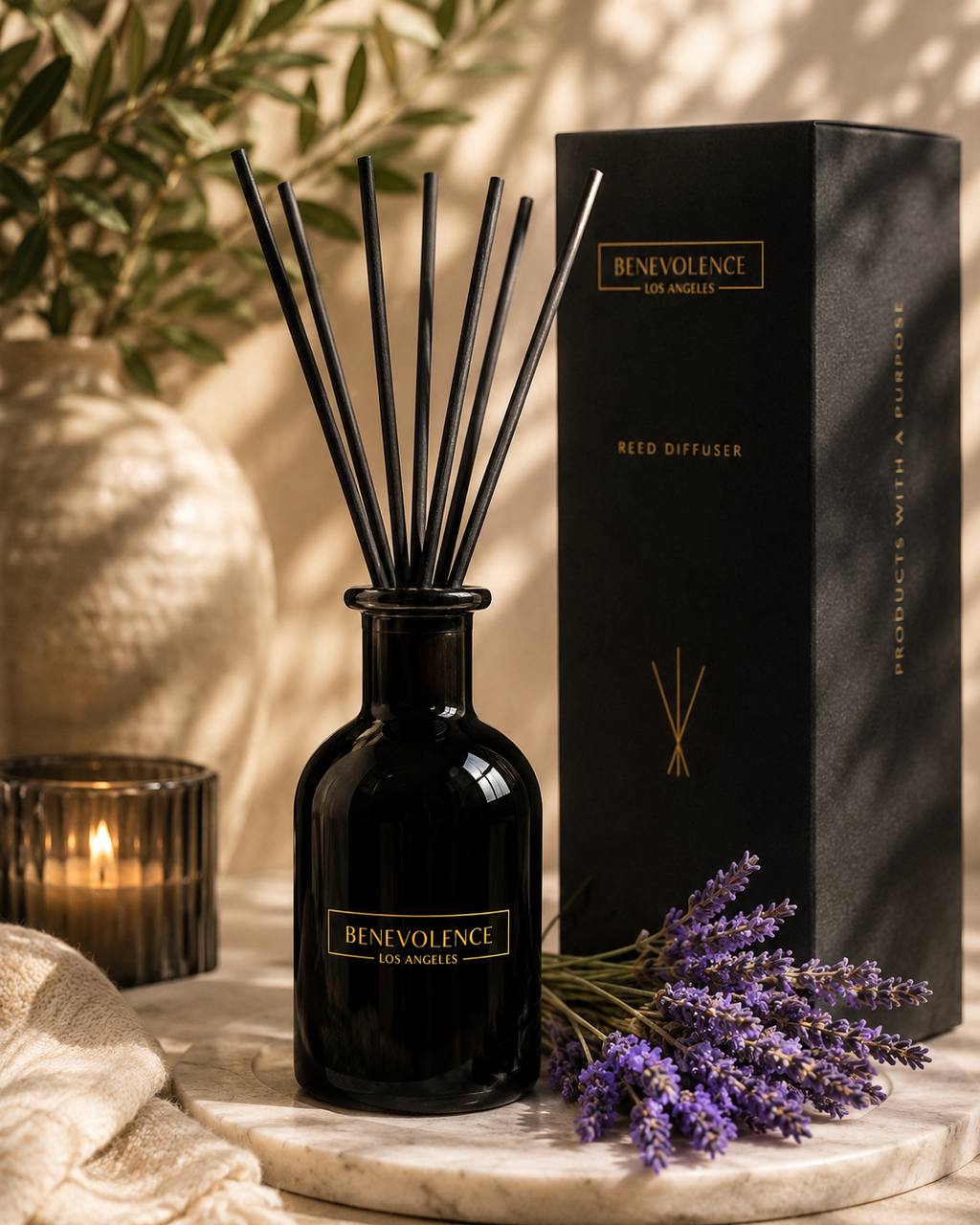 Lavender & Eucalyptus Reed Diffuser Set | 90–120 Day Fragrance, 100% Pure Essential Oil