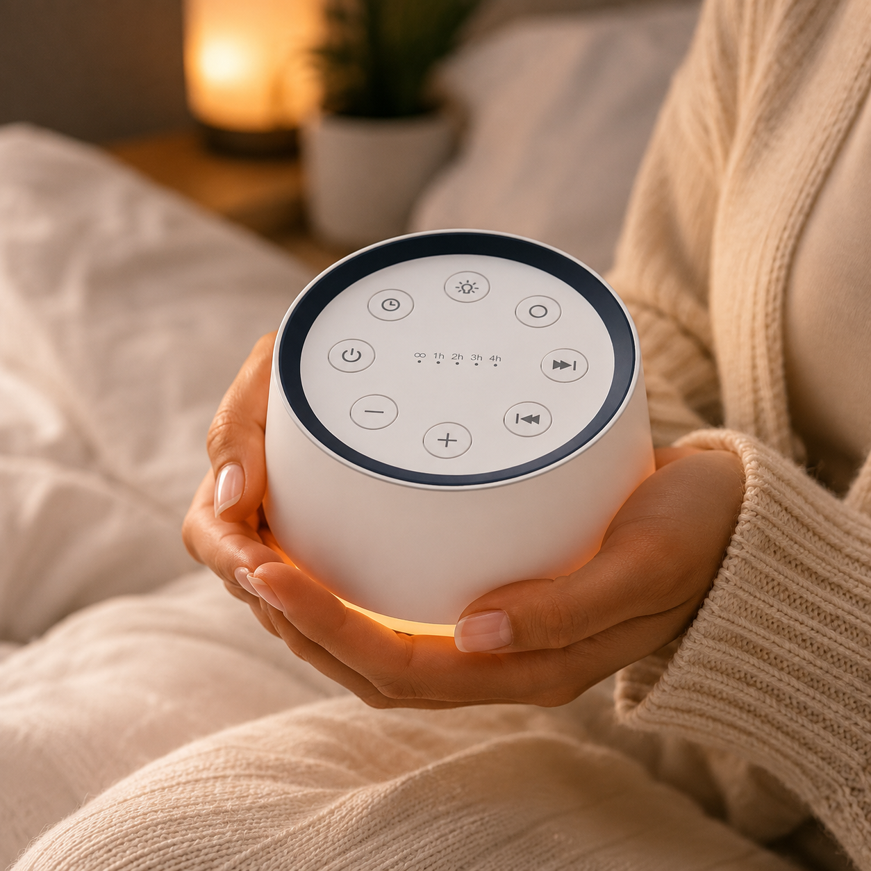 Soothing Sound Machine — 30 Noises & 12-Color Night Light for Deep Sleep