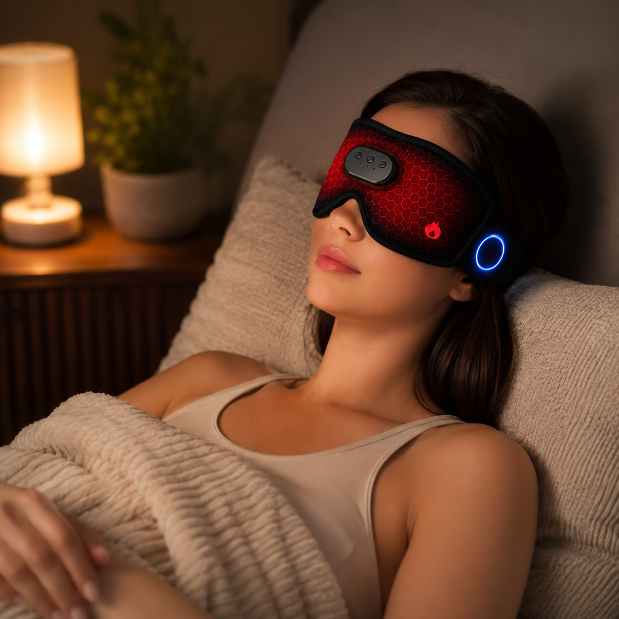 3-in-1 Heated Bluetooth Sleep Mask — Wireless Audio, Heat Therapy & Total Blackout for Deep Sleep