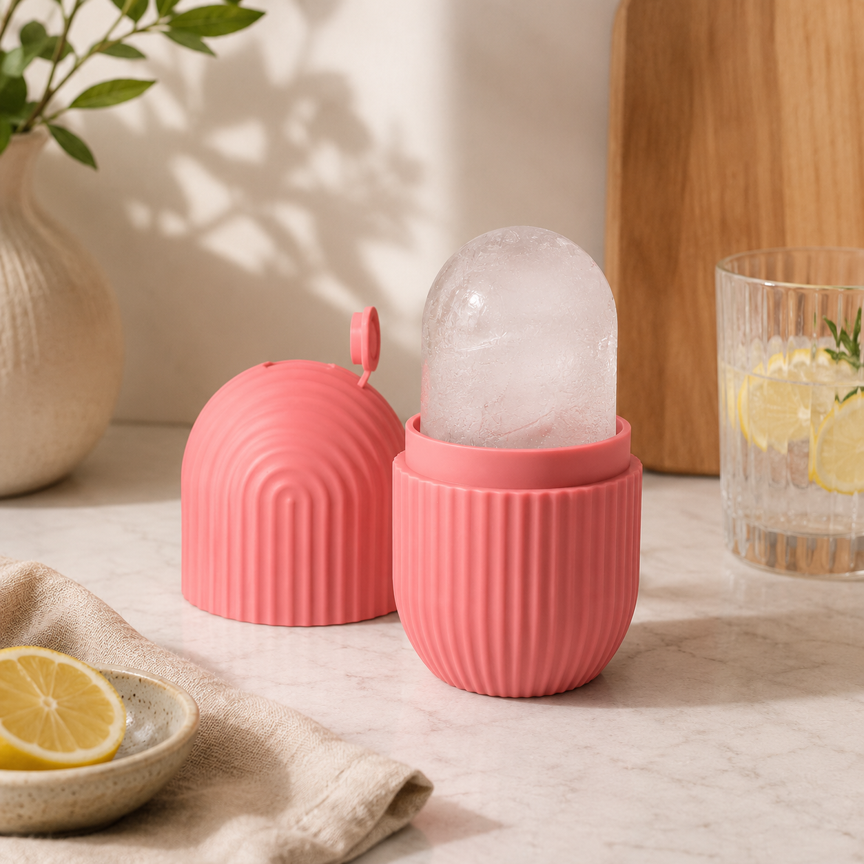 CALM GLOW Reusable Silicone Ice Facial Roller