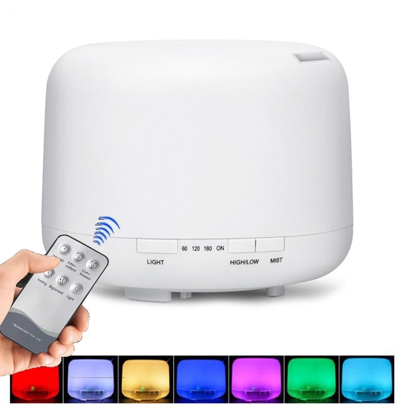 Multi-Color Ultrasonic Aromatherapy Diffuser with Remote