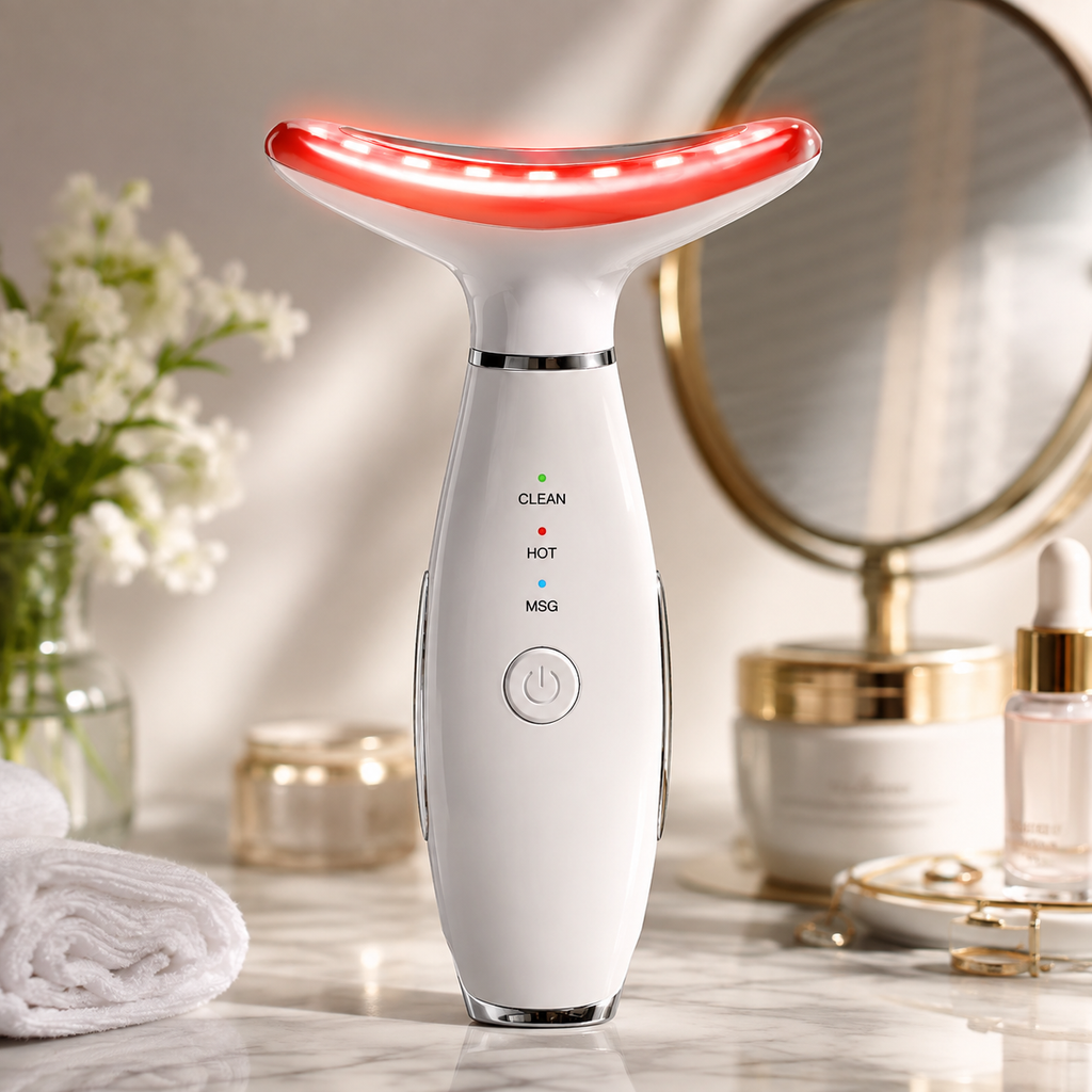 GlowBelle 3-in-1 Facial Therapy Massager — EMS Toning, Heat Therapy & Vibration