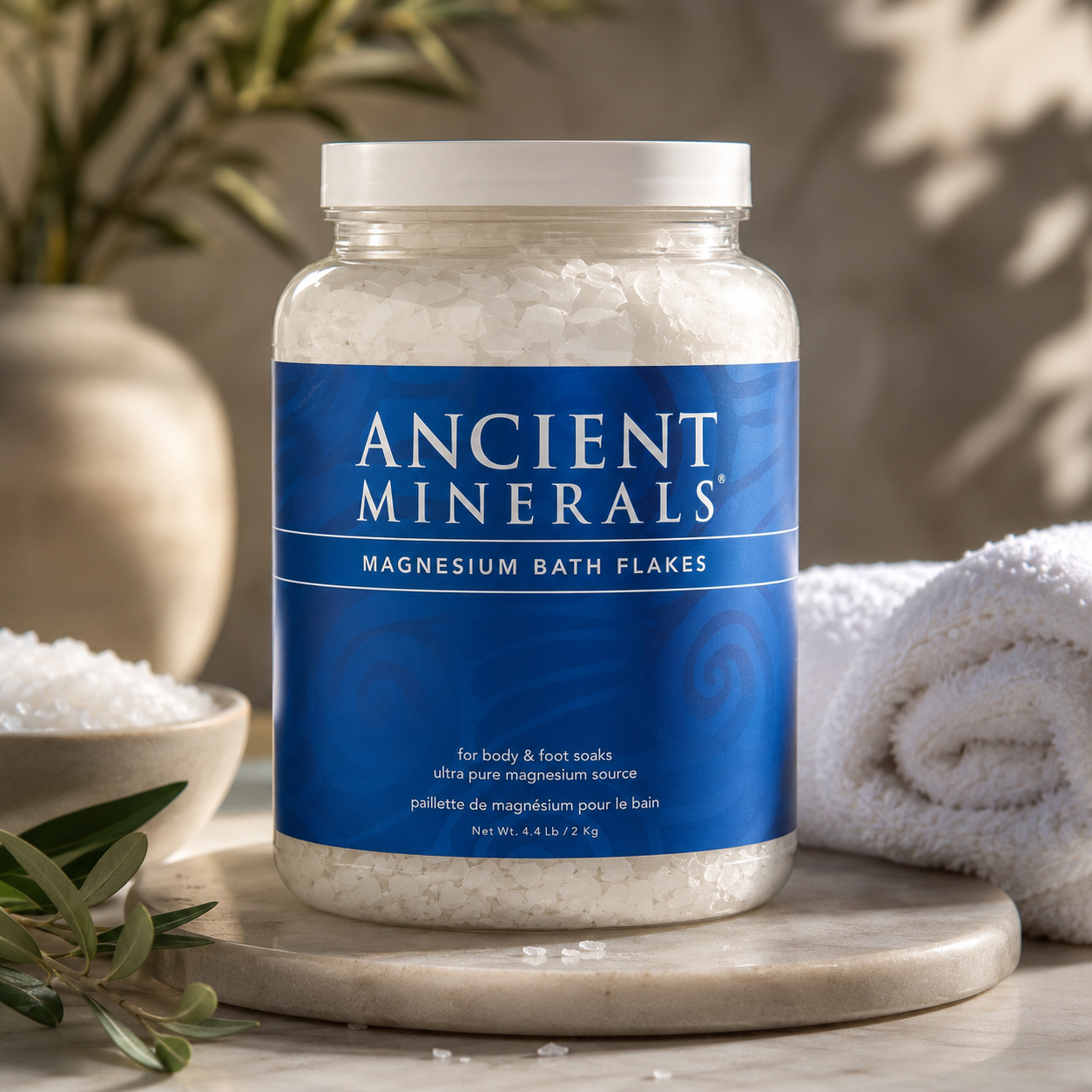 Ancient Minerals Magnesium Bath Flakes 4.4lb | Pure Zechstein