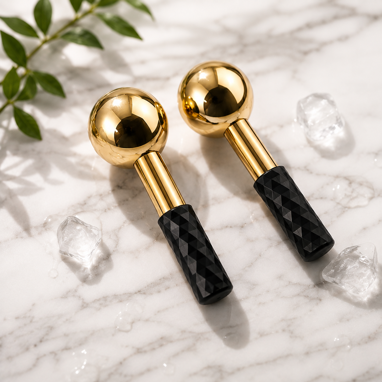 GlowSphere Facial Ice Globes — Cryotherapy Cooling Massager for Face, Eyes & Neck