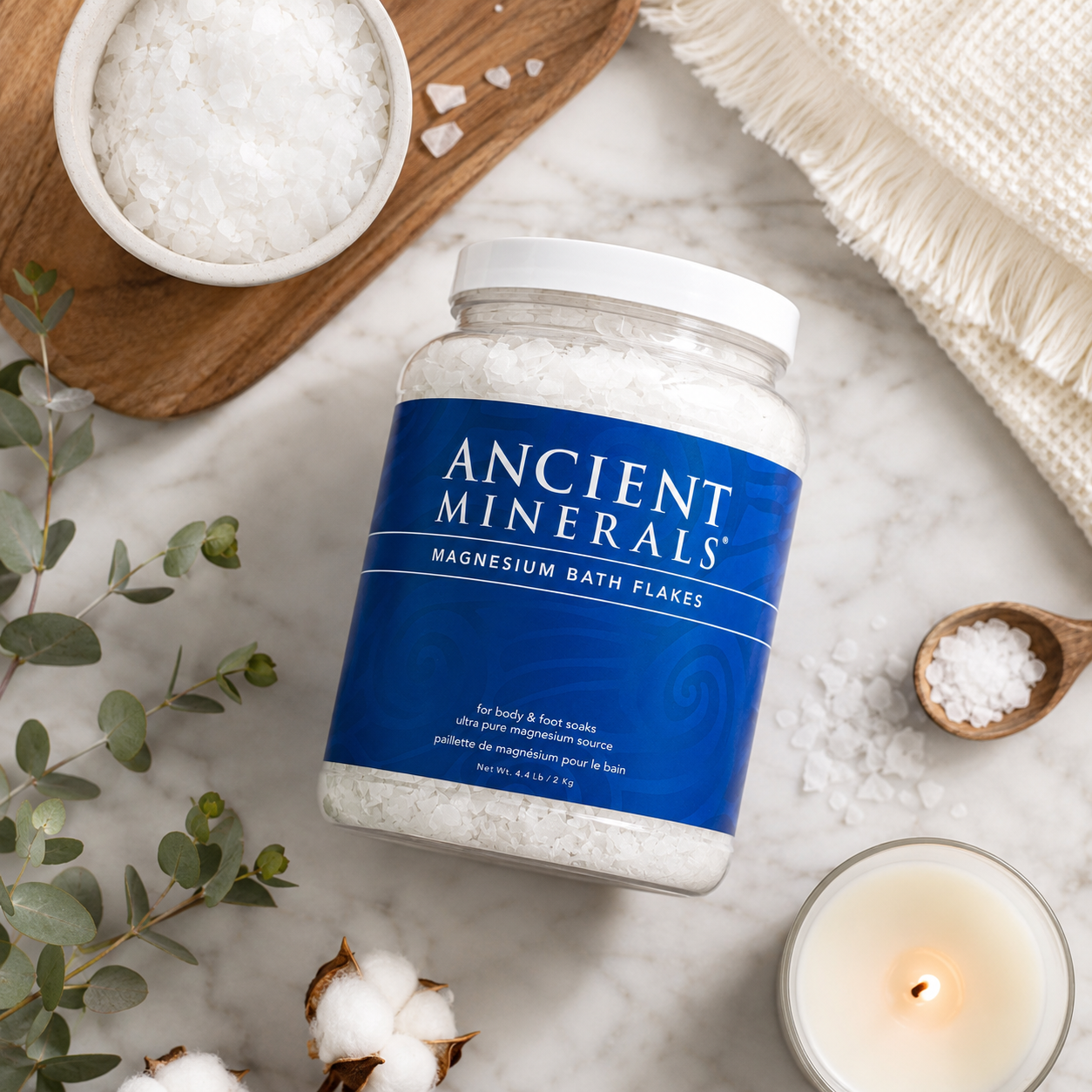 Ancient Minerals Magnesium Bath Flakes 4.4lb | Pure Zechstein