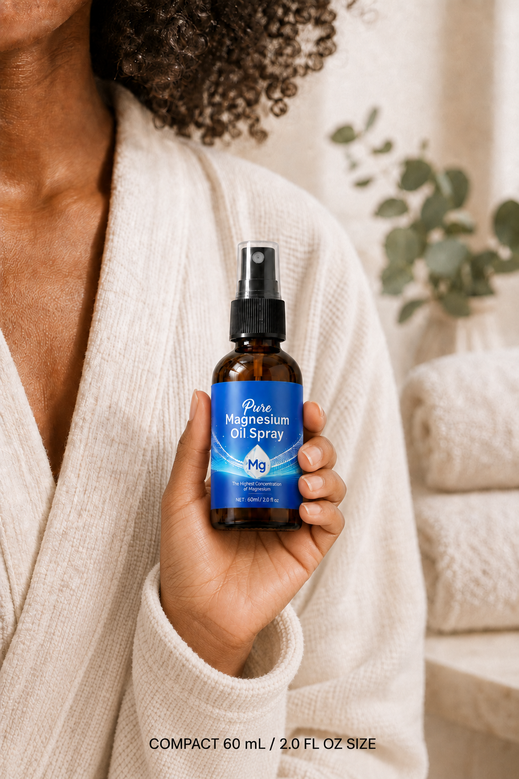 Pure Magnesium Oil Spray concentrated topical formula, 2 fl oz