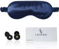 LaCourse Premium 22Momme Mulberry Silk Sleep Mask with Earplugs