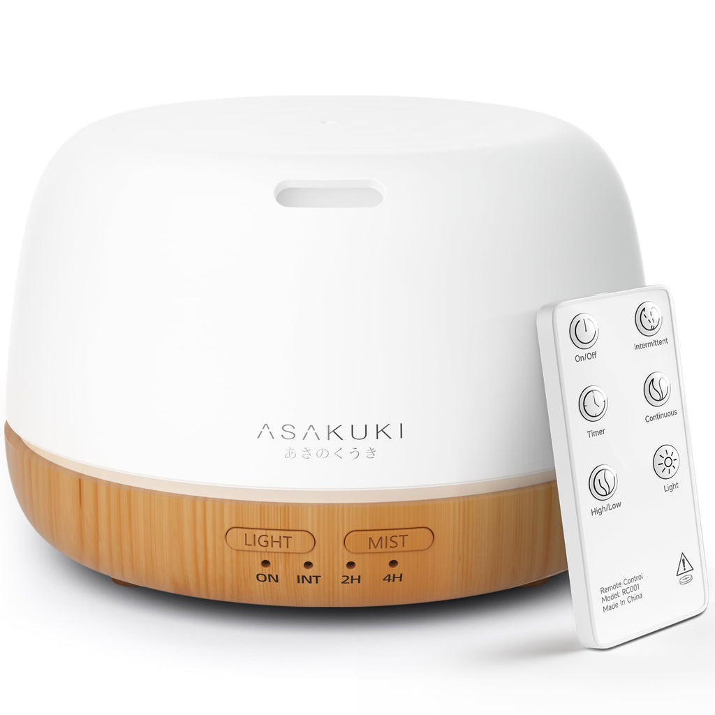 ASAKUKI Aroma Oil Diffuser with Color Lights and Remote