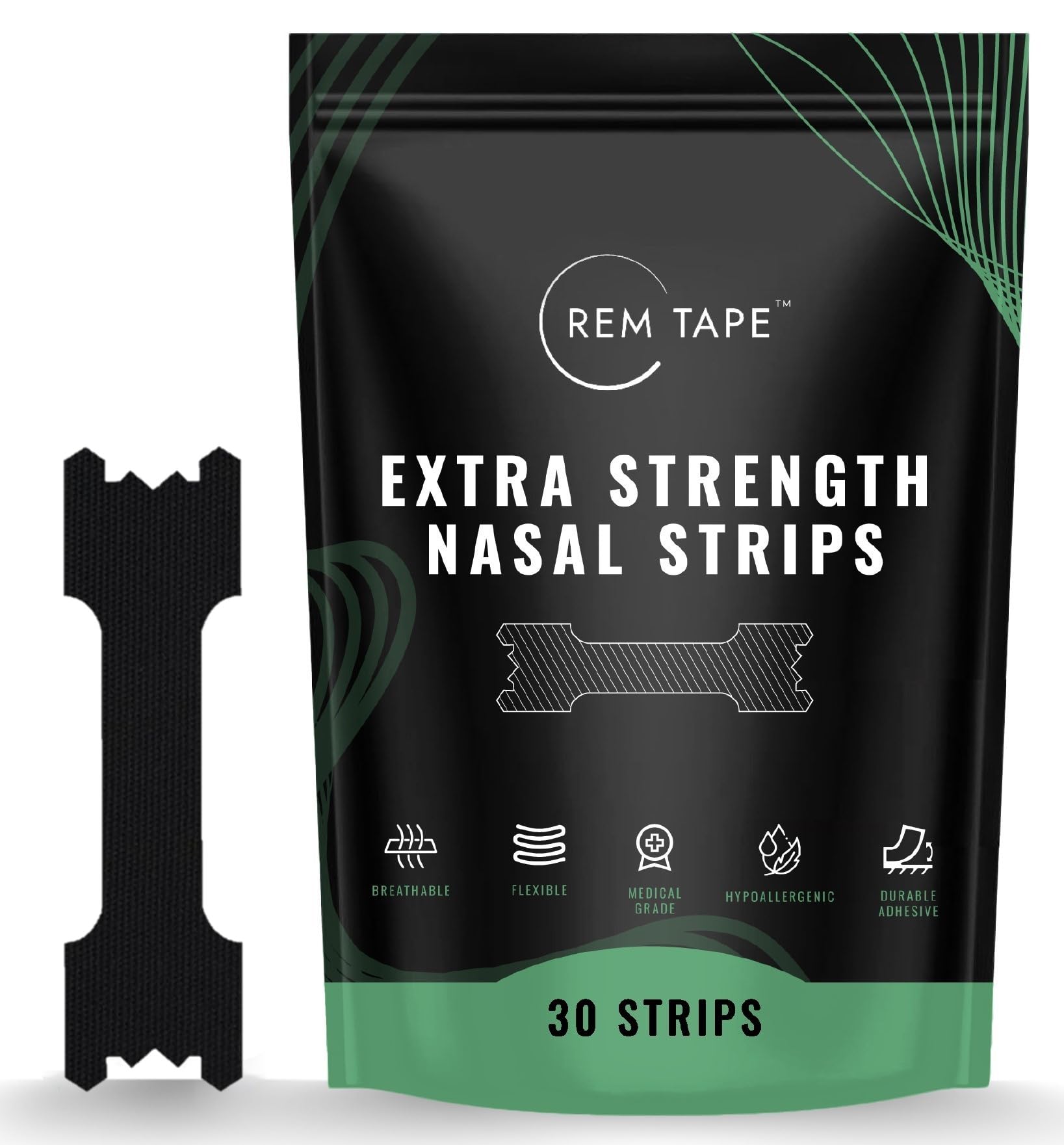 REM-Flex™ Extra Strength Nasal Strips, 30-Count - Snore & Congestion Relief