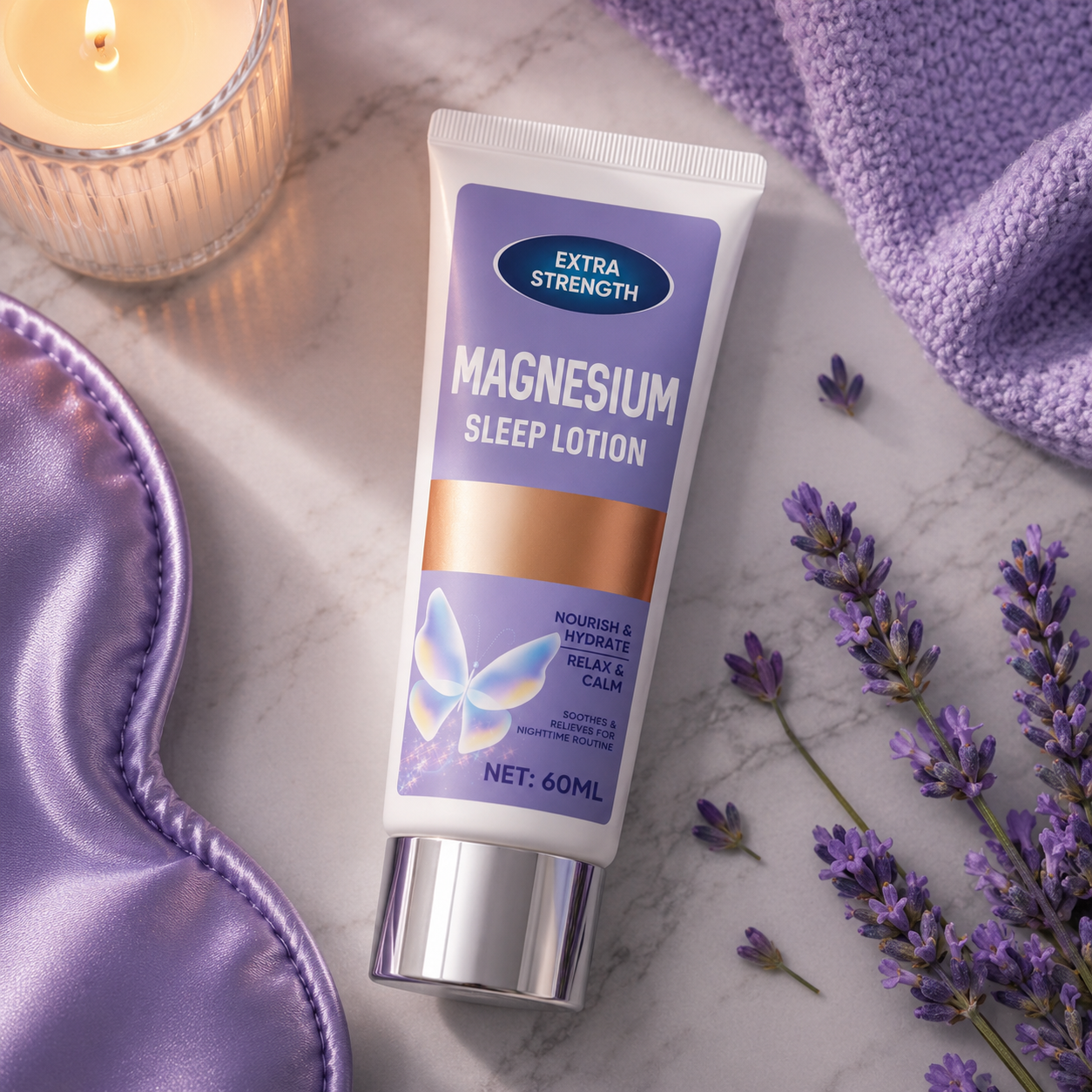 Magnesium Sleep Cream | Soothing Overnight Muscle & Stress Relief