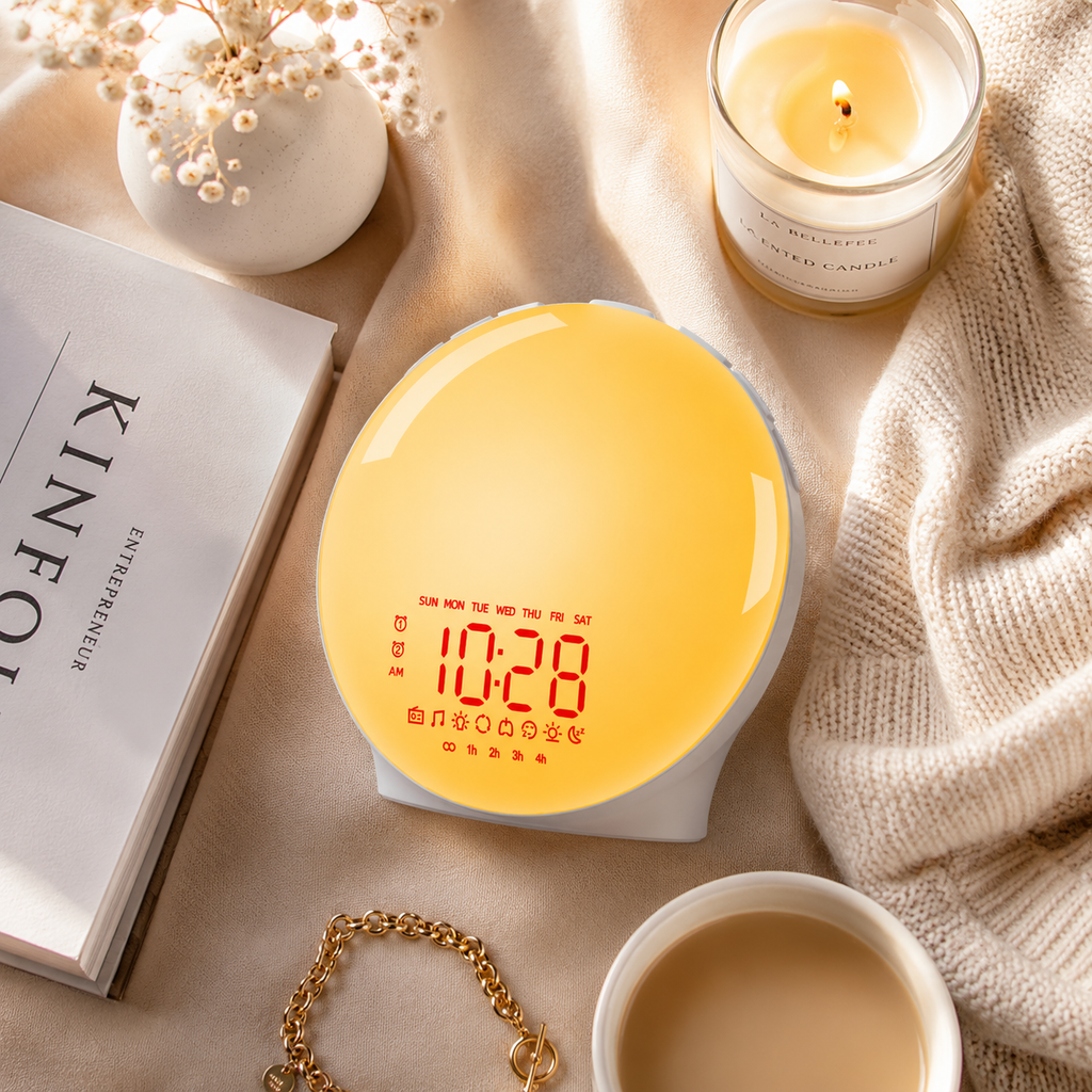 Sunrise Alarm Clock with FM Radio, Dual Alarms & Sleep Sounds