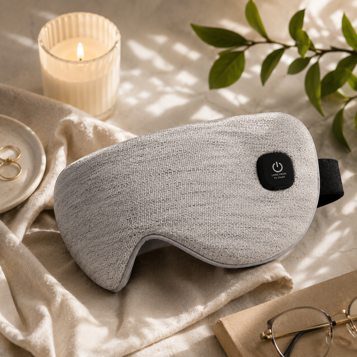 Cordless Heated Eye Mask for Dry Eyes, Styes & Migraine Relief — 30-Min Warm Compress, USB Powered