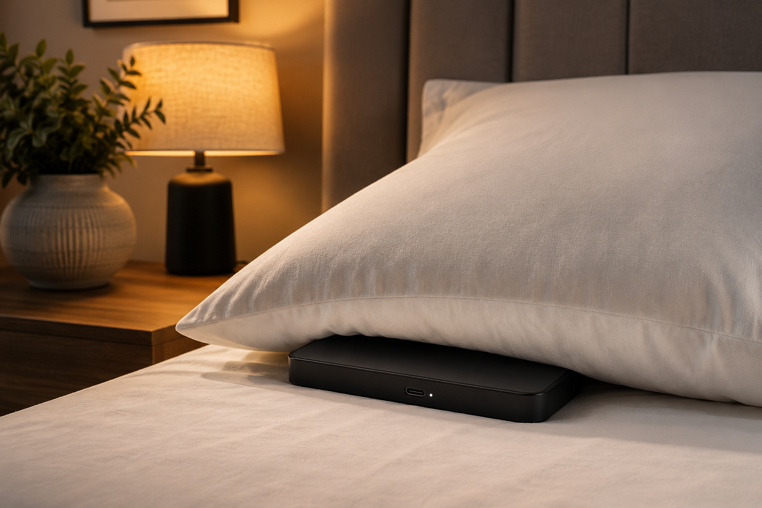 BoneWave Sleep Pillow Speaker — Bluetooth Bone Conduction for Side Sleepers