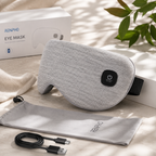 Cordless Heated Eye Mask for Dry Eyes, Styes & Migraine Relief — 30-Min Warm Compress, USB Powered