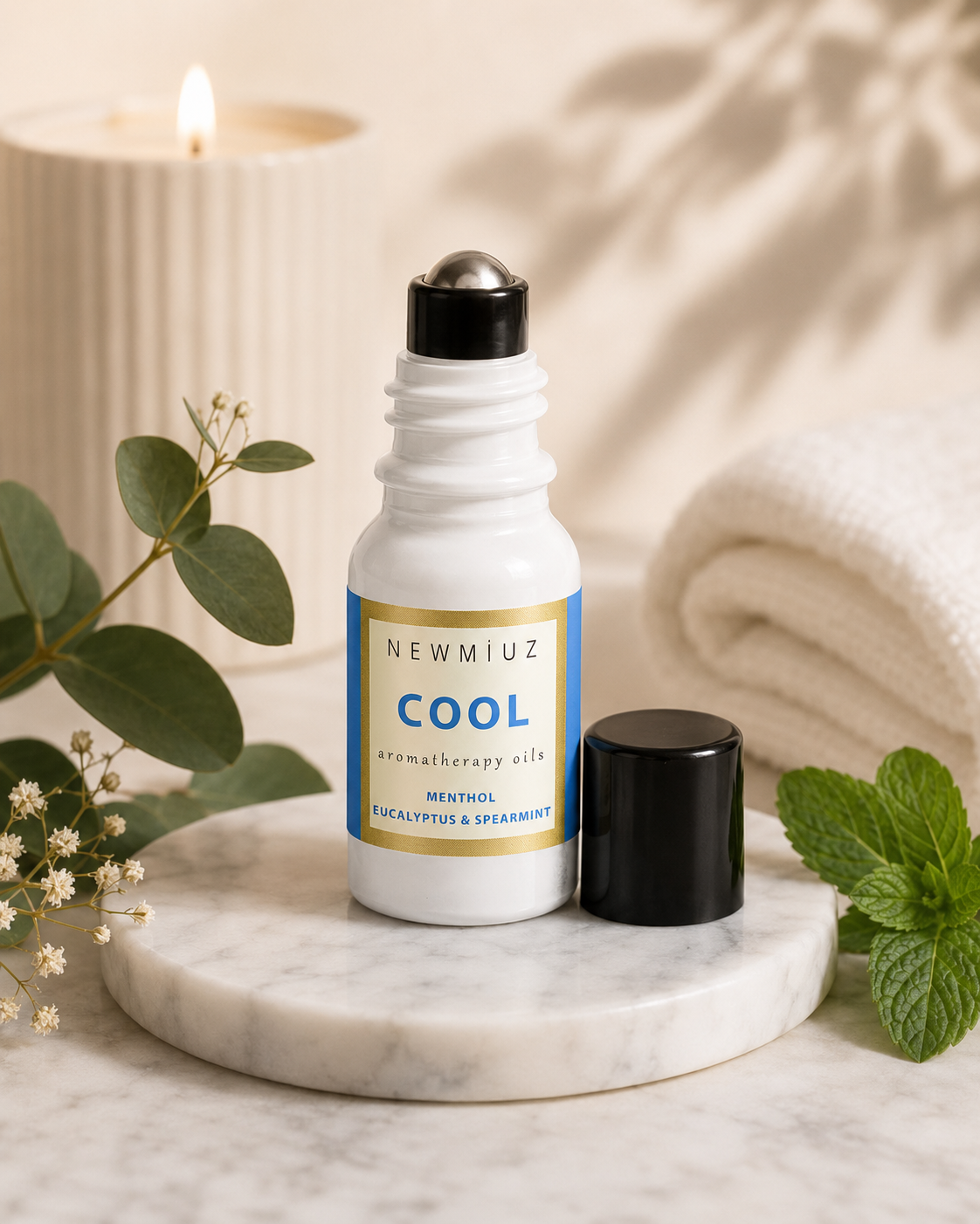 Headache Relief Roll-On Stick — Peppermint & Eucalyptus Aromatherapy for Tension & Sinus Headaches