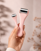 Ice Roller Set for Face & Eyes — 2-Piece Cooling Massager for Migraine Relief, De-Puffing & Skin Care