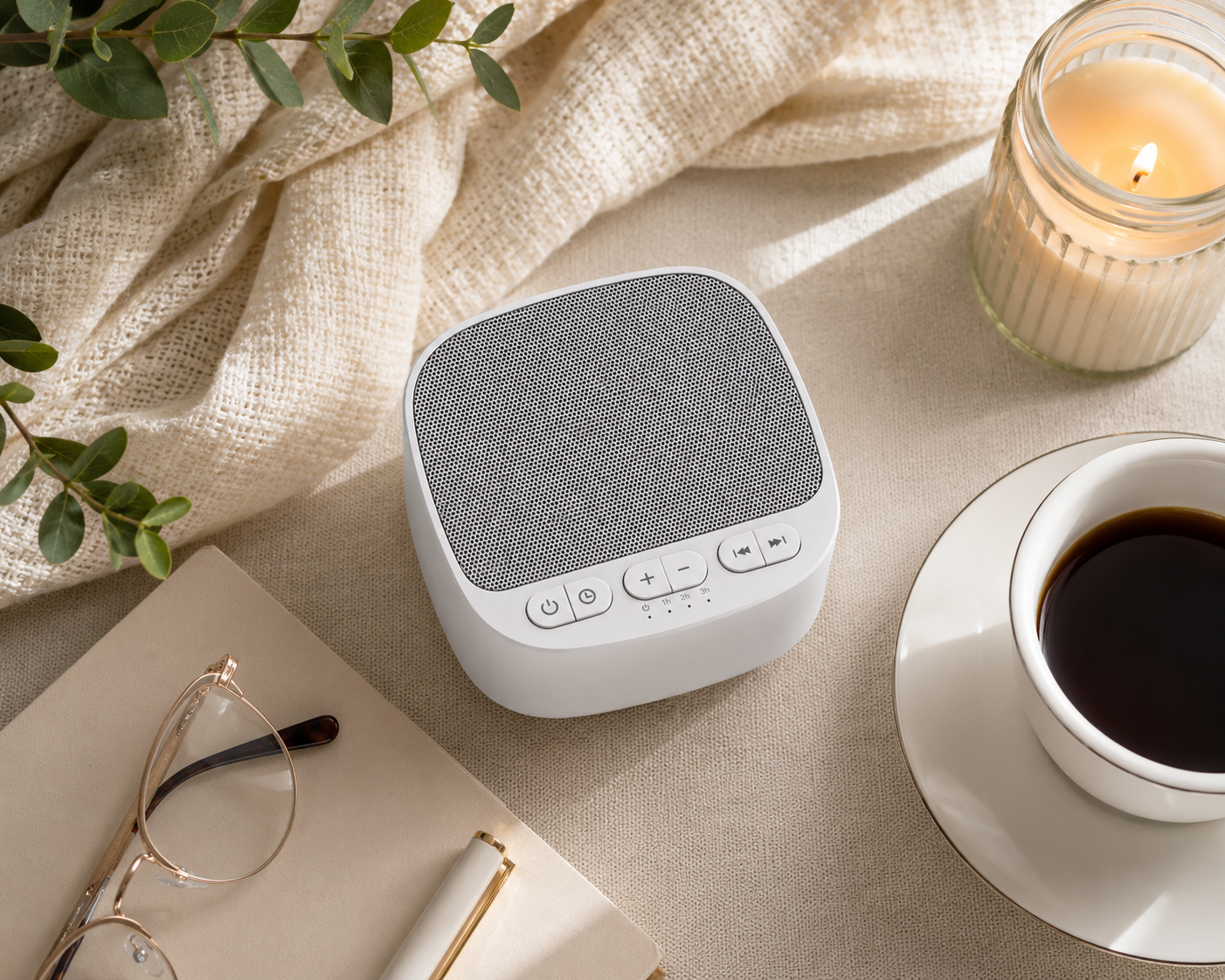 Serenity Sleep Sound Machine – 40 Non-Looping Sounds & Memory Function
