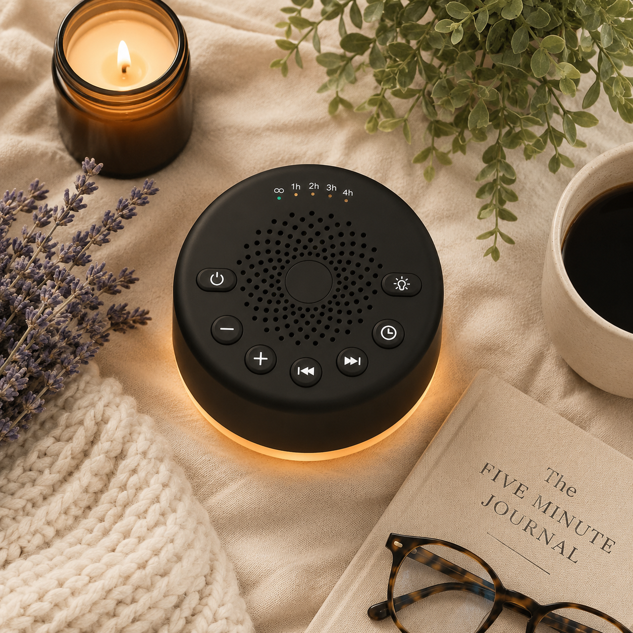 EasySleep Sound Soother – 25 Non-Looping Sounds & Adjustable Night Light