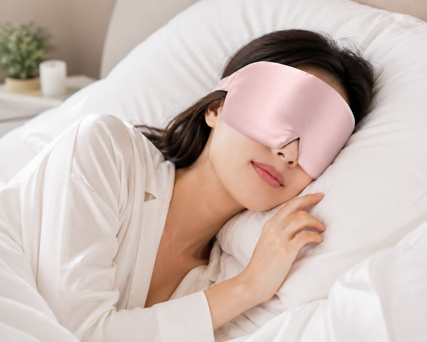 100% Mulberry Silk Sleep Mask – Total Blackout for Deep, Restful Sleep