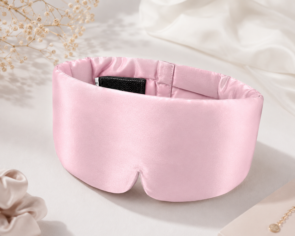 100% Mulberry Silk Sleep Mask – Total Blackout for Deep, Restful Sleep