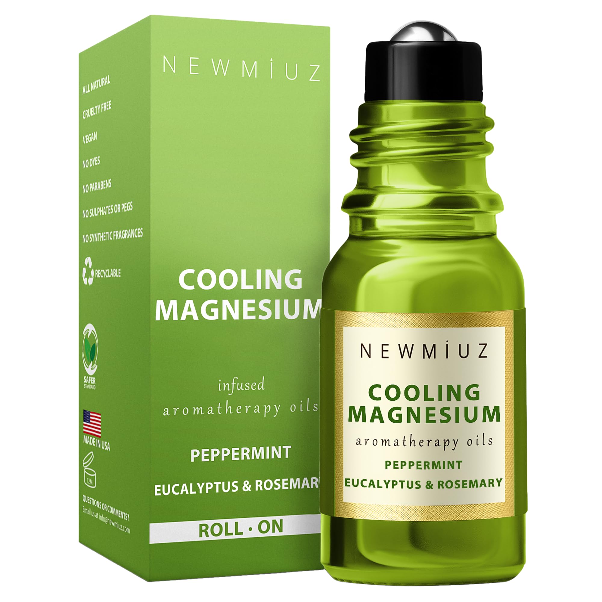 Migraine Relief Magnesium Roller with Peppermint & Eucalyptus