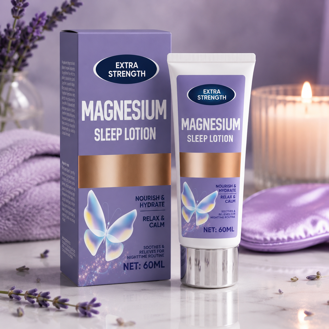 Magnesium Sleep Cream | Soothing Overnight Muscle & Stress Relief