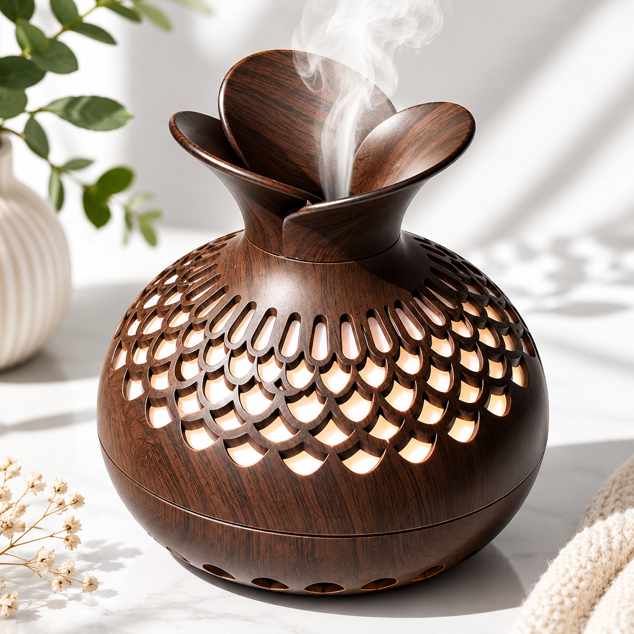 Compact Aroma Humidifier 300ml with Mood Light