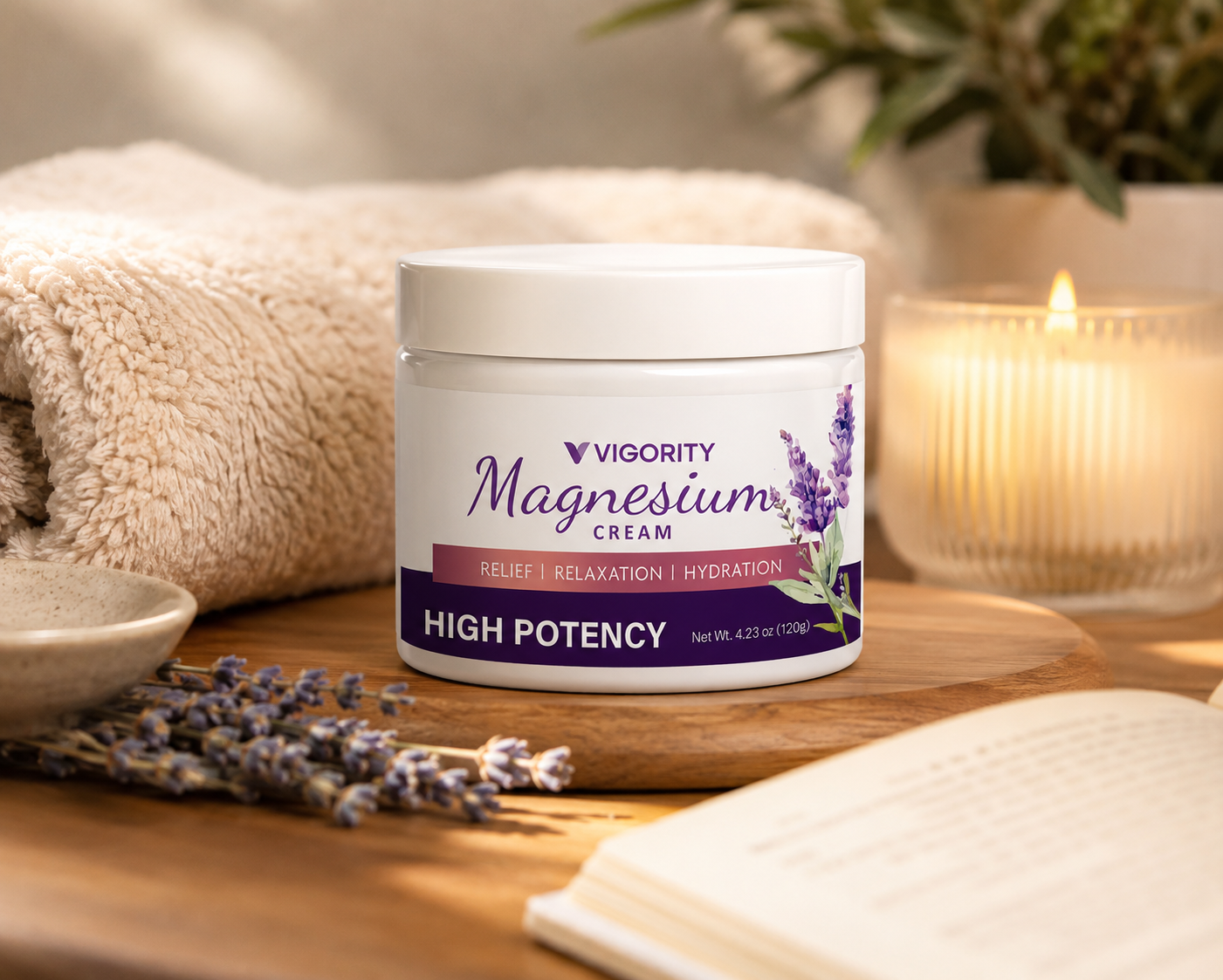 Lavender Magnesium Cream — Leg Cramp Relief