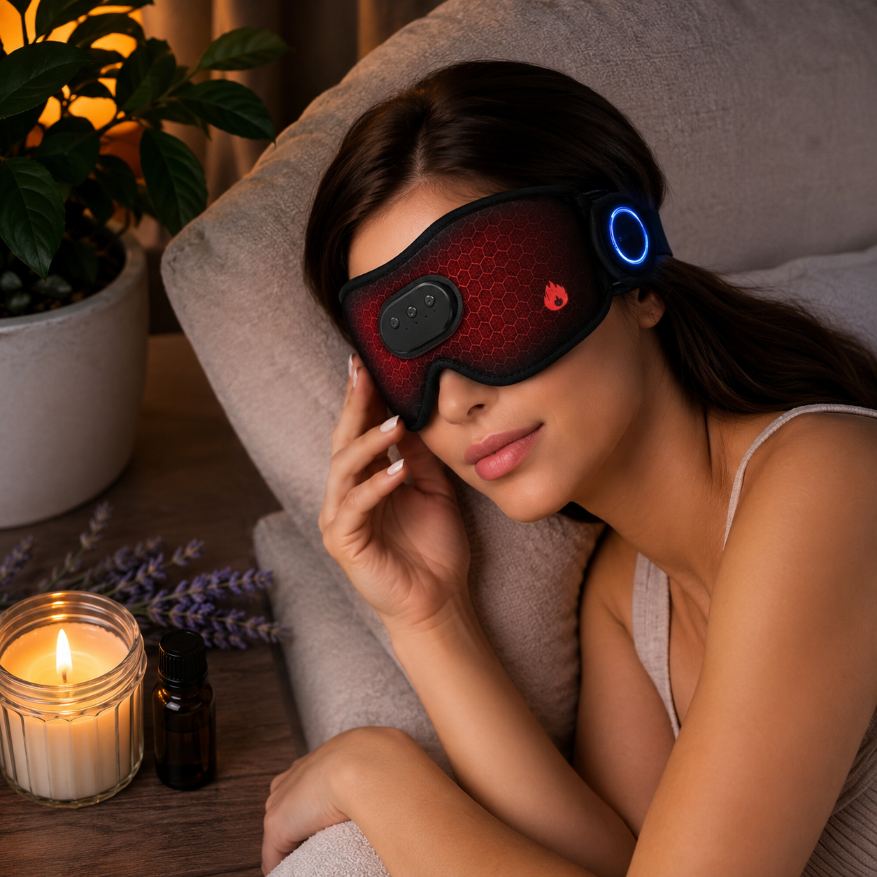 3-in-1 Heated Bluetooth Sleep Mask — Wireless Audio, Heat Therapy & Total Blackout for Deep Sleep