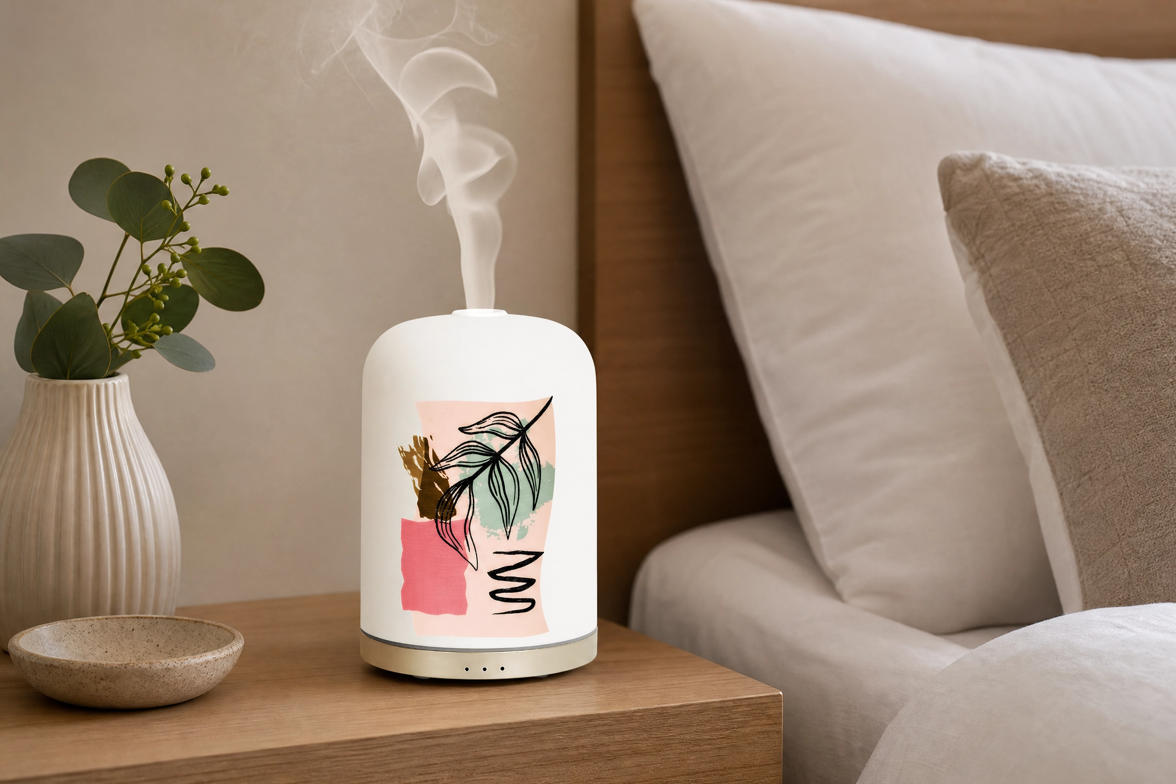 Handmade Ceramic Essential Oil Diffuser | 110ml Ultrasonic Aromatherapy Diffuser