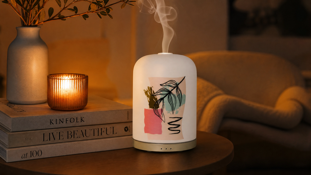 Handmade Ceramic Essential Oil Diffuser | 110ml Ultrasonic Aromatherapy Diffuser