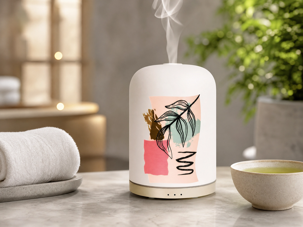 Handmade Ceramic Essential Oil Diffuser | 110ml Ultrasonic Aromatherapy Diffuser