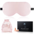 Mulberry Silk Sleep Mask with Soft Adjustable Strap (Pink)
