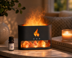 YALEDI 3-in-1 Himalayan Salt Diffuser | Flame Light, Aromatherapy & Humidifier