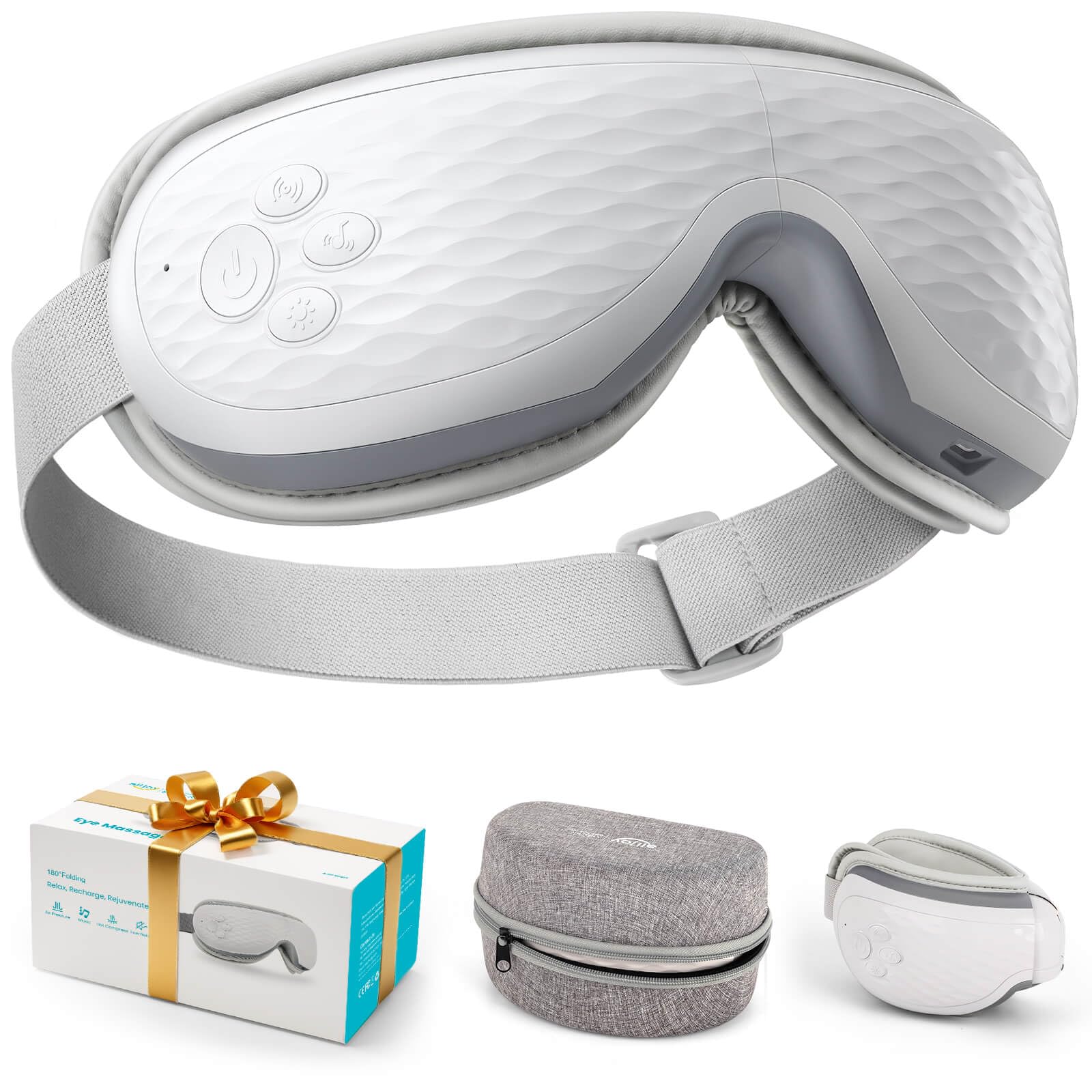 ALLJOY Heated Eye Massager with Bluetooth for Migraine Relief