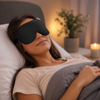 3D Total Blackout Sleep Mask | Memory Foam Contoured Eye Mask for Deep Sleep
