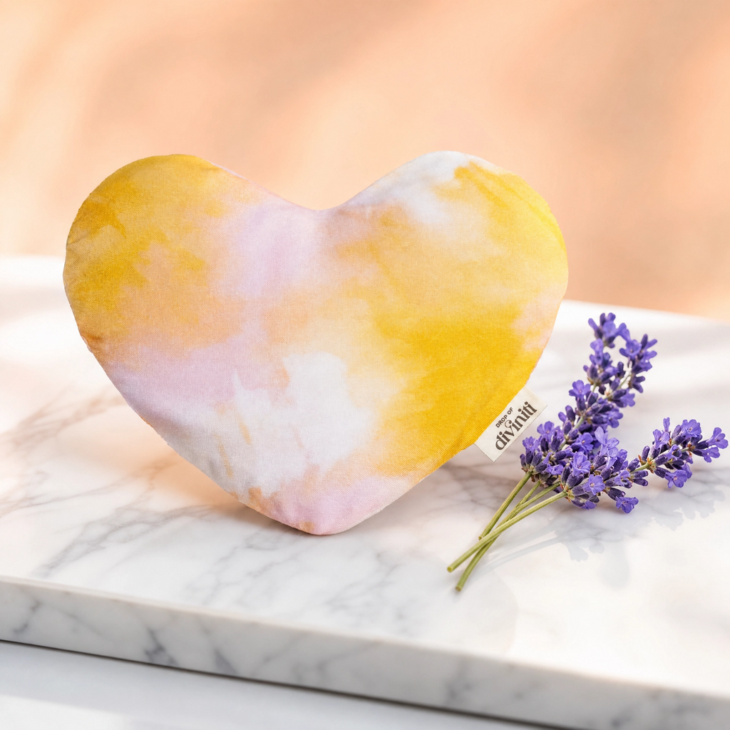 Lavender Weighted Eye Mask — Heart-Shaped, Migraine & Stress Relief, Sleep Aid