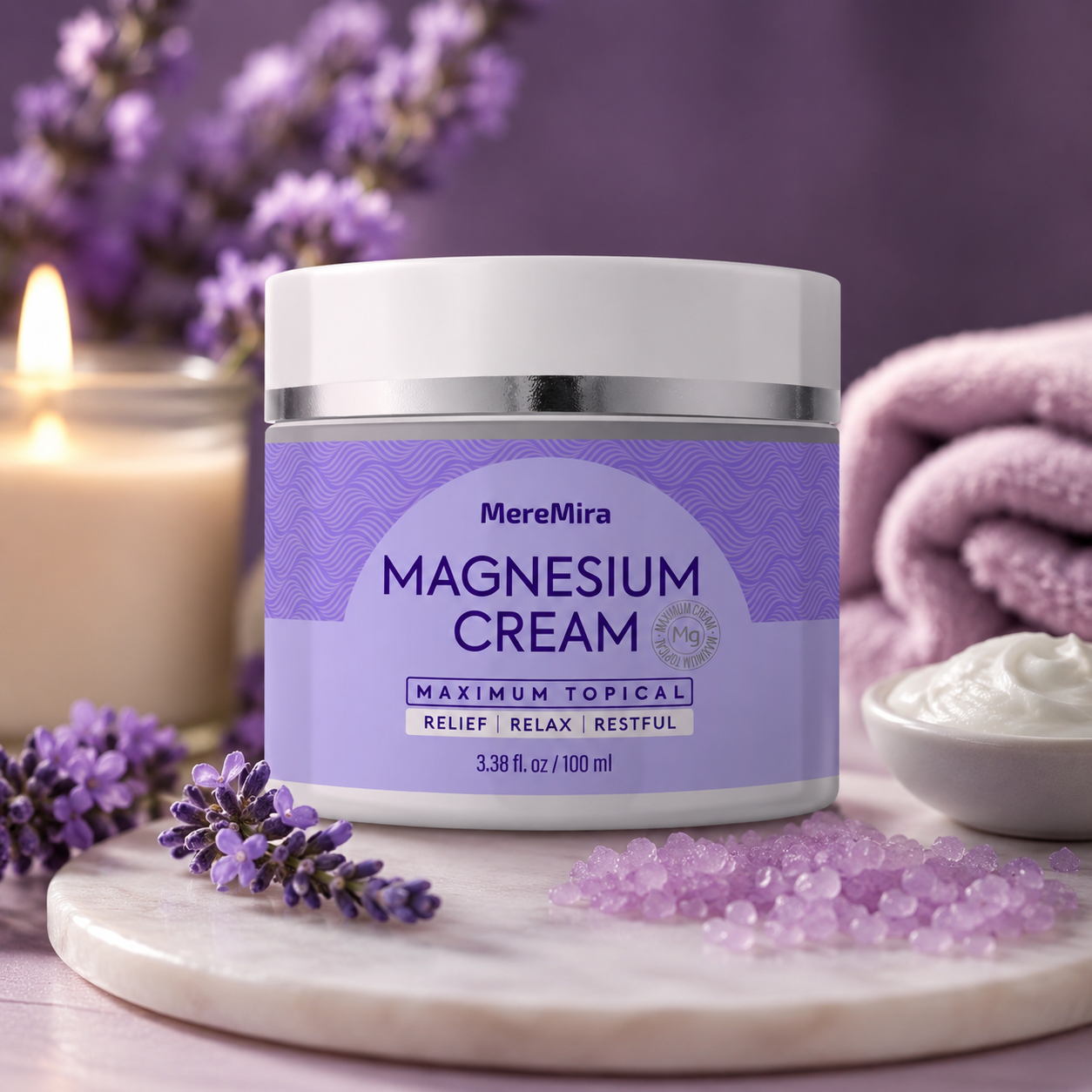 Lavender Magnesium Cream — Sleep & Muscle Relief